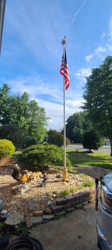 Customer photo review of Gold Anodized Eagle Ornaments for Outdoor Flagpoles