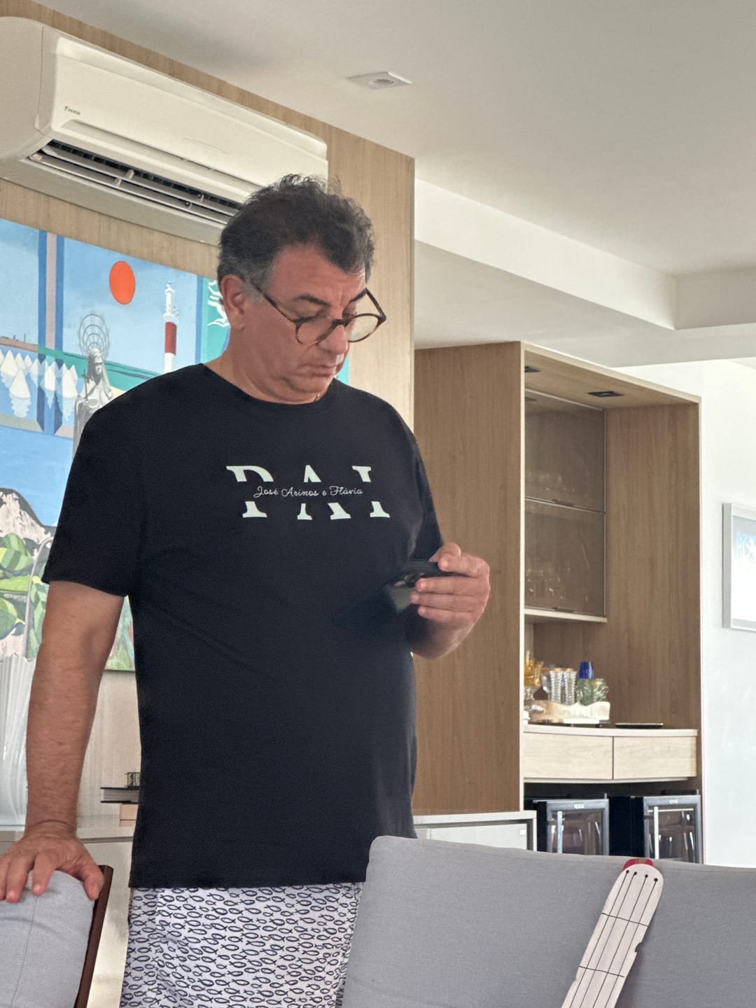 Customer photo review of Camiseta Personalizada MÃE / PAI E FILHOS - Algodão Peruano