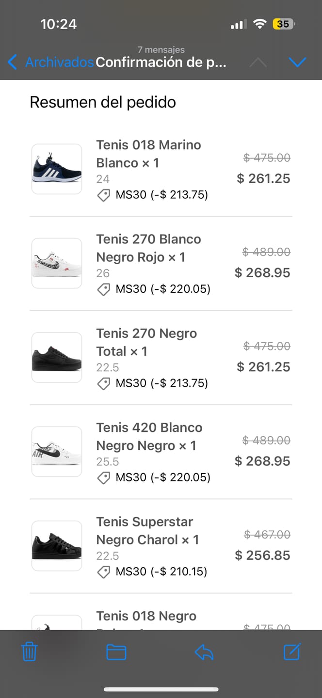 Customer photo review of Tenis 013 Plata Negro