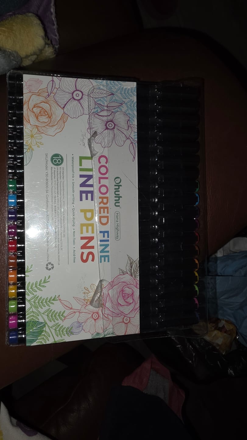 Customer photo review of Ohuhu Hana Highway Fineliner Drawing Pens,18 Pack