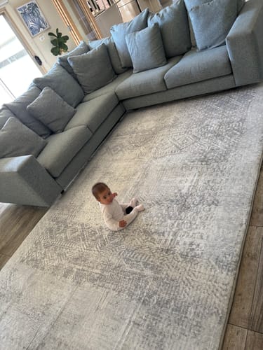 Customer photo review of The Mellow Mat v2® Designer Print | Silver Mist (Soft Touch Sensory Tatami Rug) PR01
