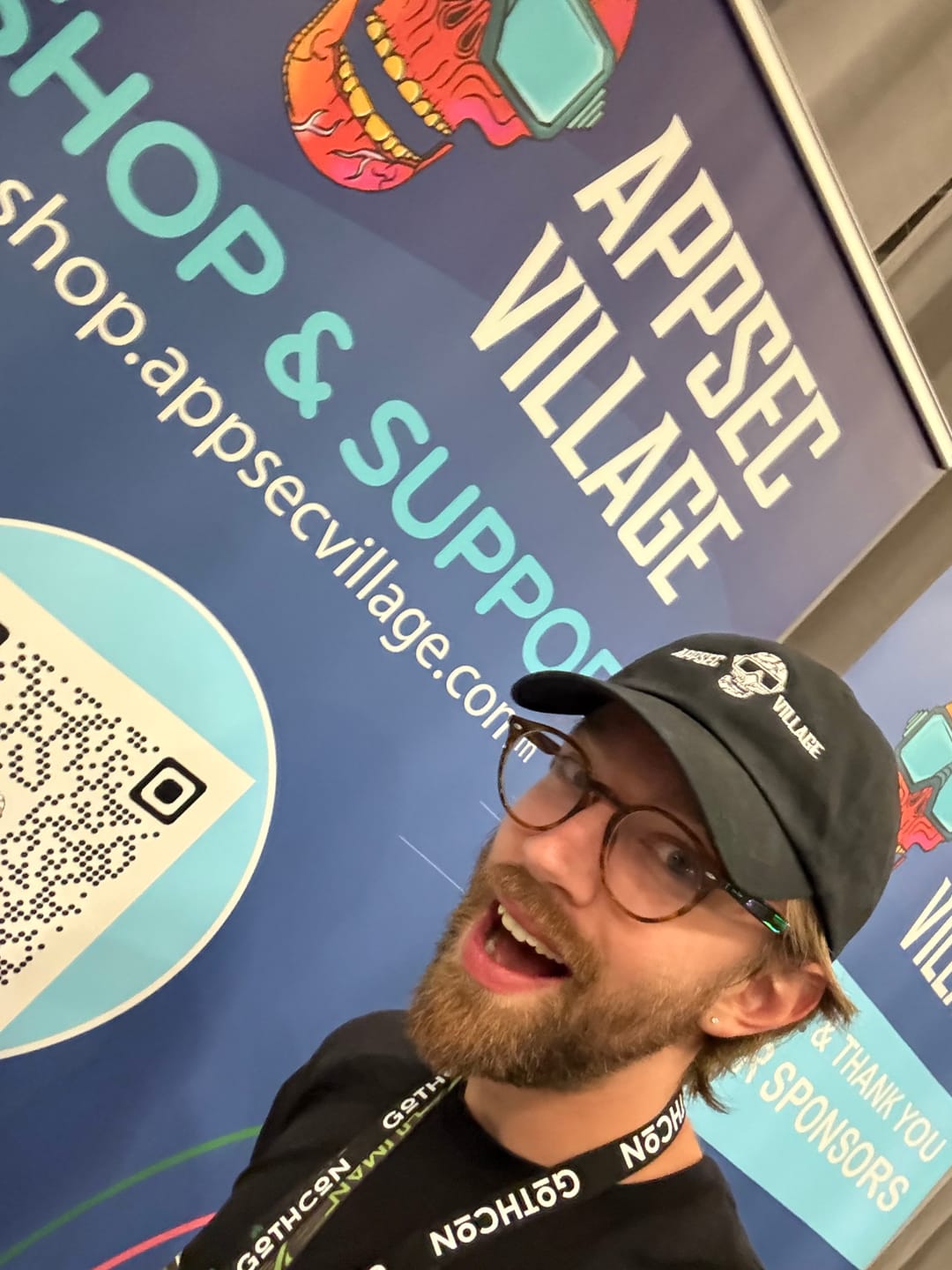 Customer photo review of AppSec Village Classic Cap - Hats off to Hackers!