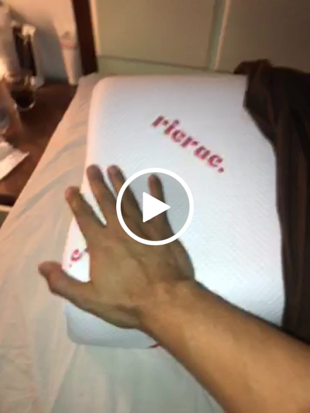 Customer video review of Contour Memory Foam Pillow suitable for Neck & Shoulder Pain