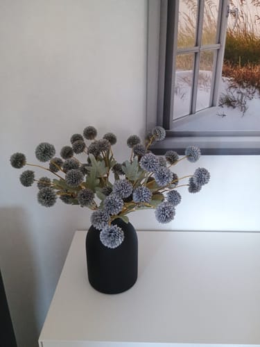 Fotorecensie van een klant over Zijden Kiku Bloemen - Blauwgrijs