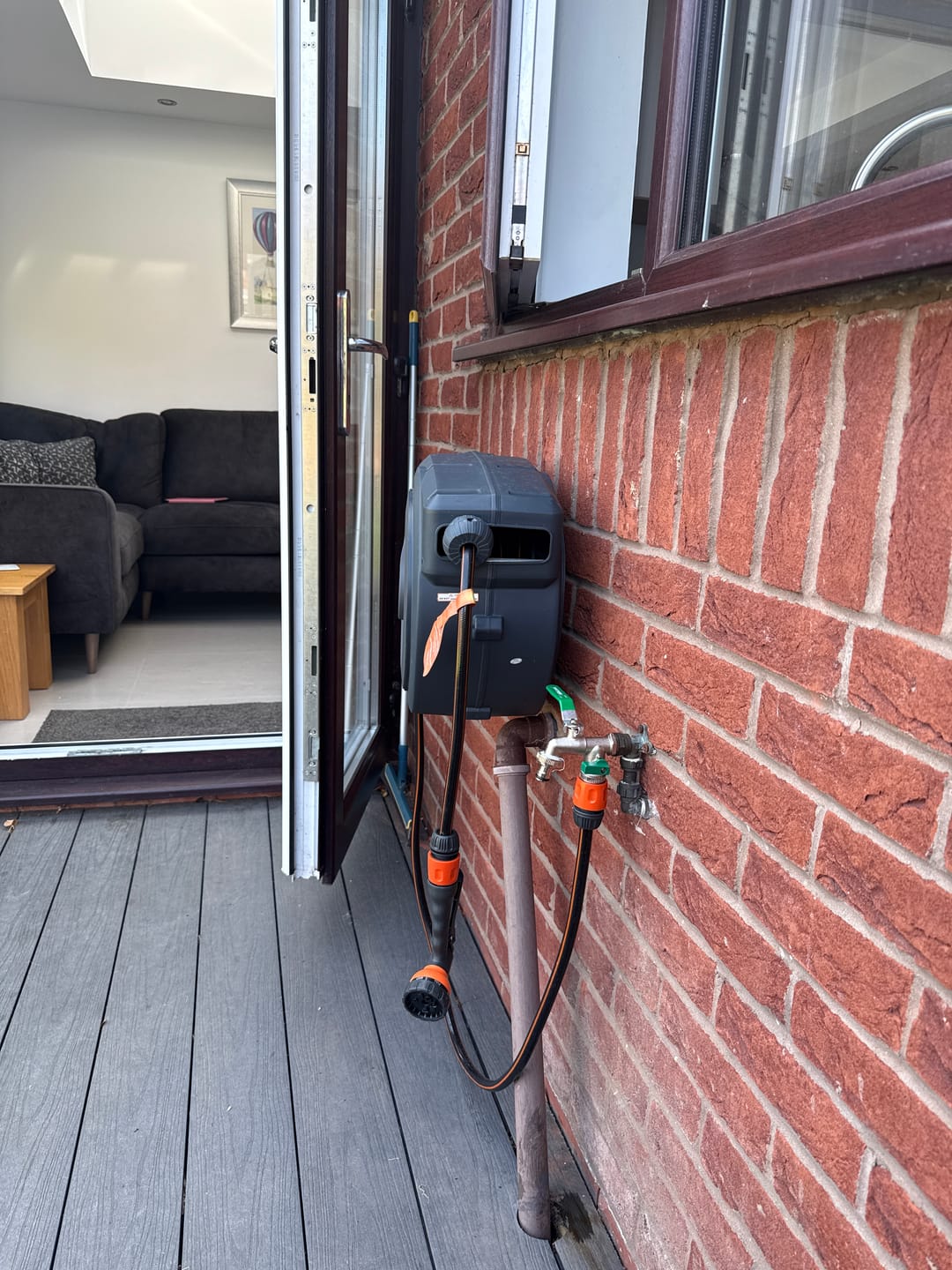Customer photo review of Retractable Garden Hose Reel-1/2in-25m