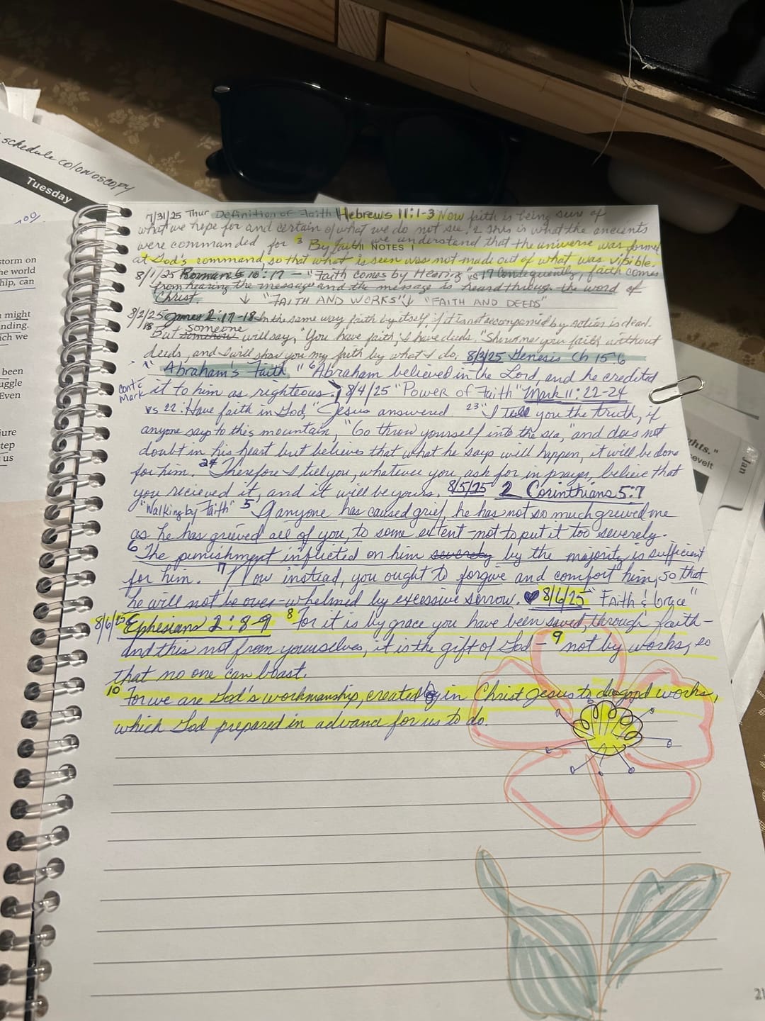 Customer photo review of Spiral Bible™ Highlighter Pack
