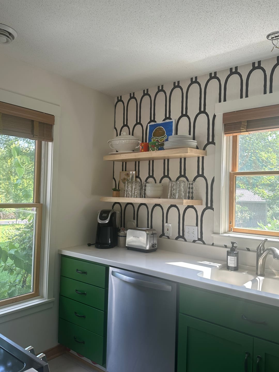Customer photo review of Maple Floating Shelves