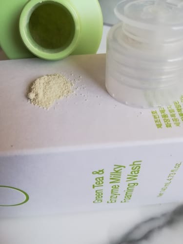 Customer photo review of Green Tea (Matcha) & Enzyme Powder Wash
