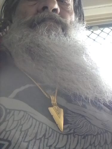 Customer photo review of Spear Pendant Necklace