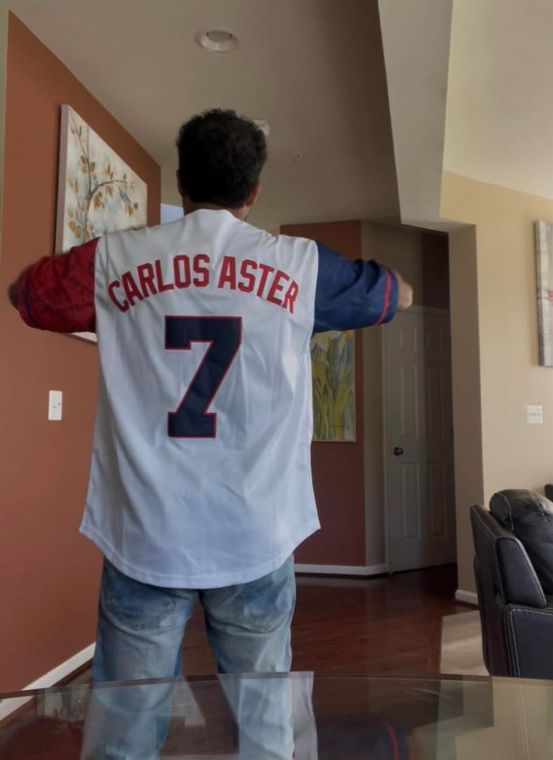 Customer photo review of Dominican Republic Heritage Custom Baseball Jersey