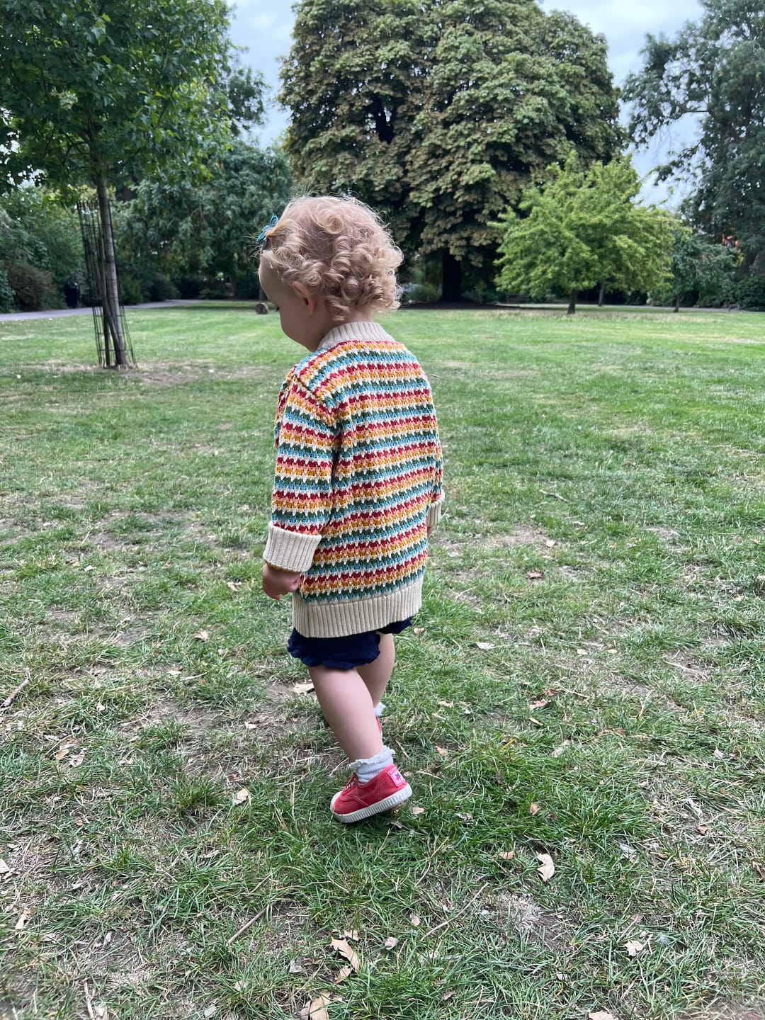 Customer photo review of From One To Another Rainbow Days Knitted Cardigan