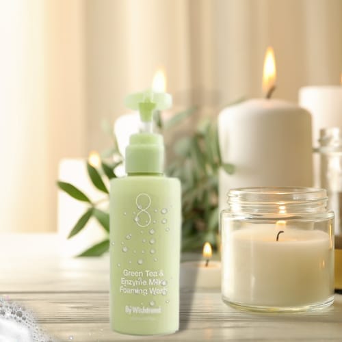 Customer photo review of Green Tea (Matcha) & Enzyme Milky Foaming Wash