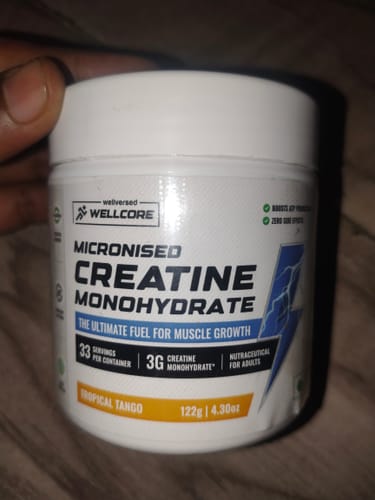 Customer photo review of Wellcore - Pure Micronised Creatine Monohydrate (122g, 33 Servings) Tropical Tango