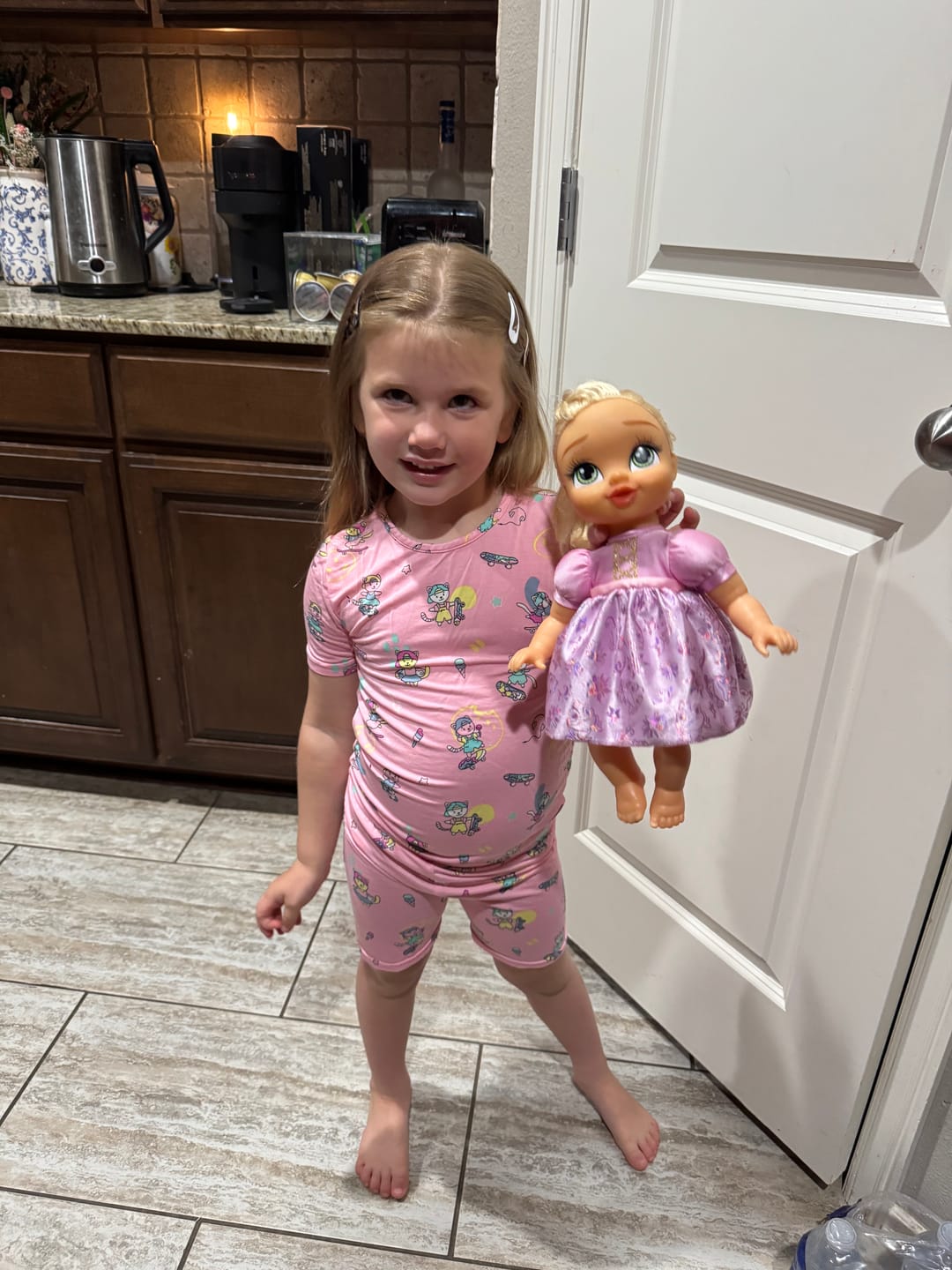 Customer photo review of Skater Kitty Bamboo Kids Pajama Short Set