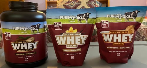 Customer photo review of Whey Protein Isolate Peanut Better