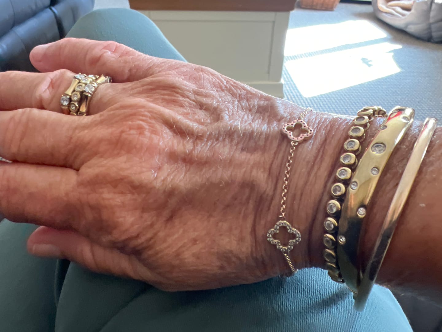 Customer photo review of Classic Bezel Tennis Bracelet
