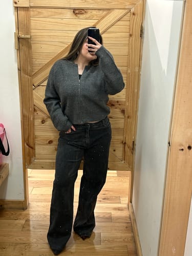 Customer photo review of Pantalón Wide Leg Strass Black