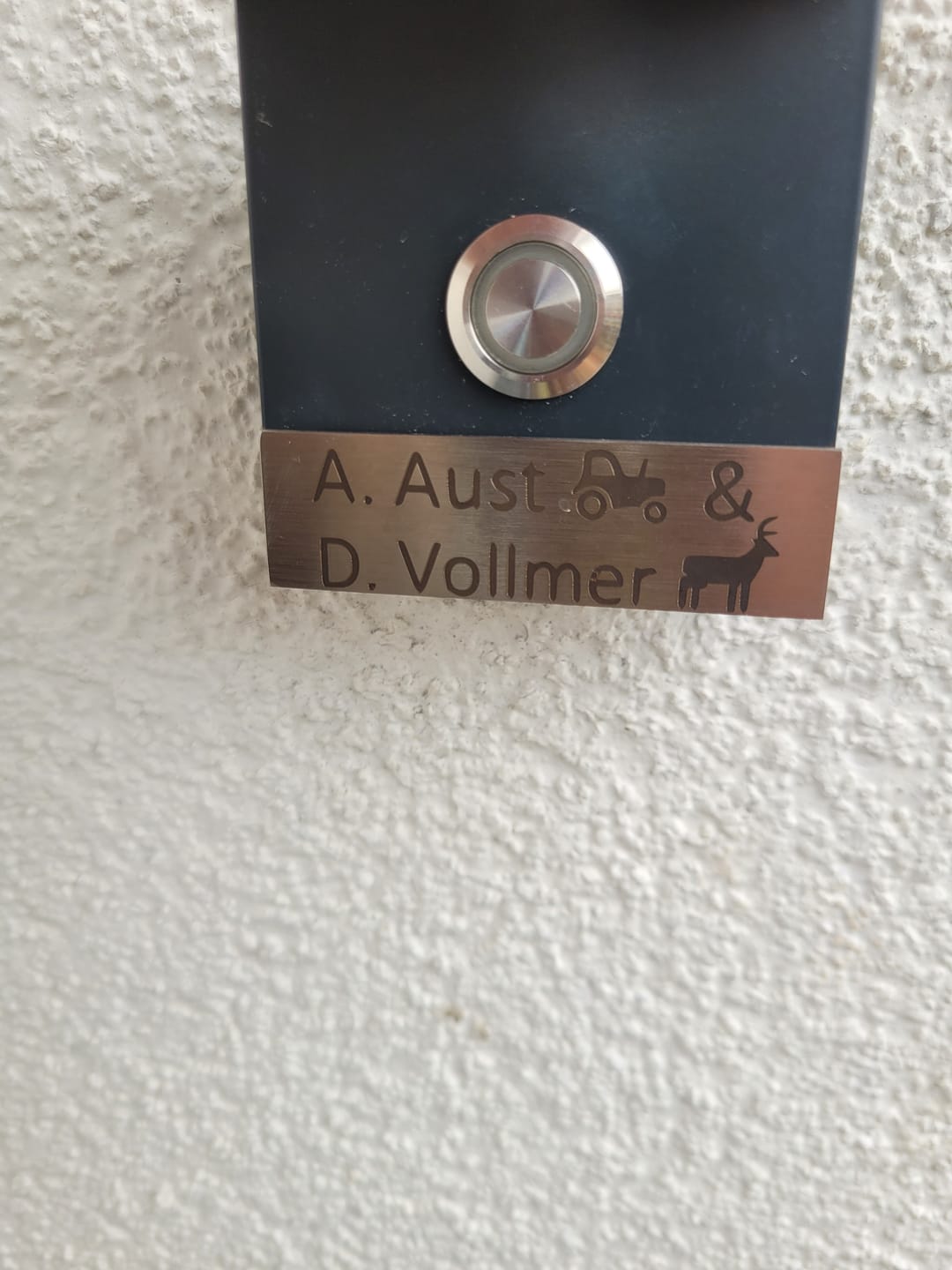 Customer photo review of Ersatzschild für Türklingel Hamburg V2A Edelstahlschild