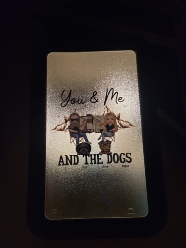 Customer photo review of You Me & The Dogs Camping Couple Personalized RV Decal