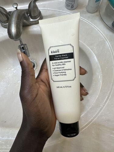 Customer photo review of Gentle Black Facial Cleanser