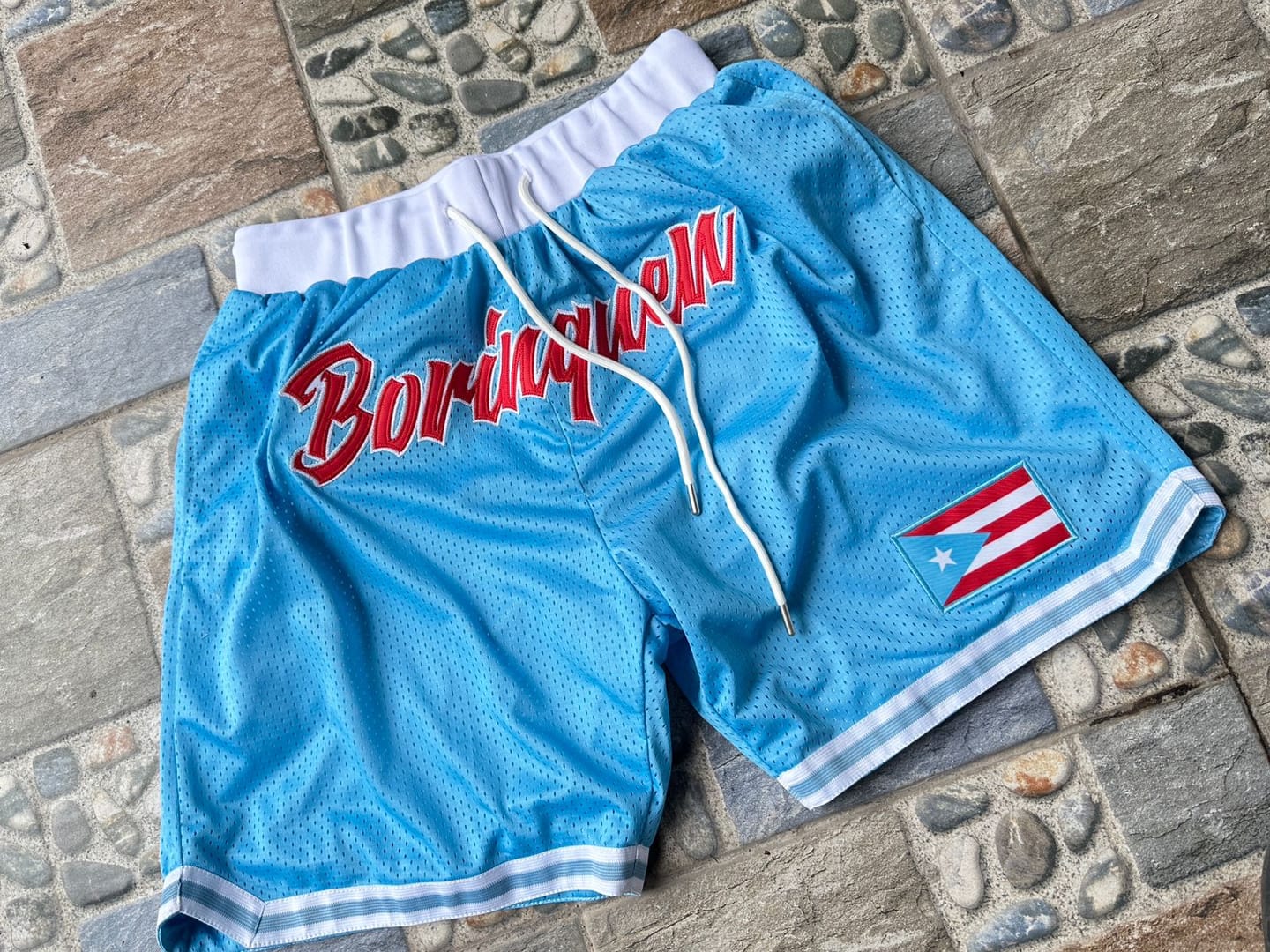 Customer photo review of Puerto Rico 'Borinquen' Heritage Basketball Shorts
