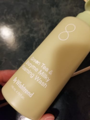 Customer photo review of Green Tea (Matcha) & Enzyme Milky Foaming Wash