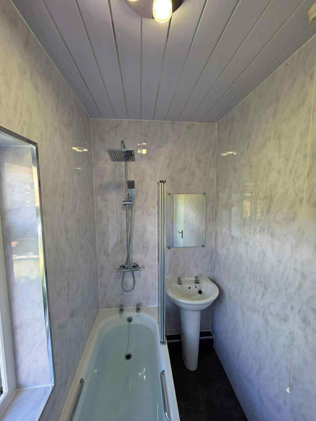 Customer photo review of 8mm Lightning Marble Wall Panel 2.6M