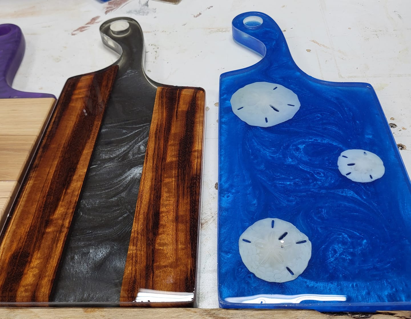 Customer photo review of 17.5x7x1" Small Free Flow Charcuterie Board Silicone Mold