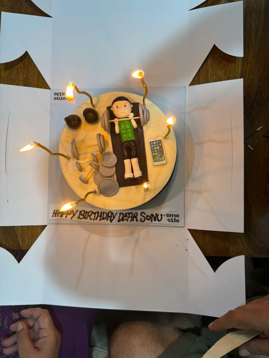 Customer photo review of Gym Lover Birthday Cake