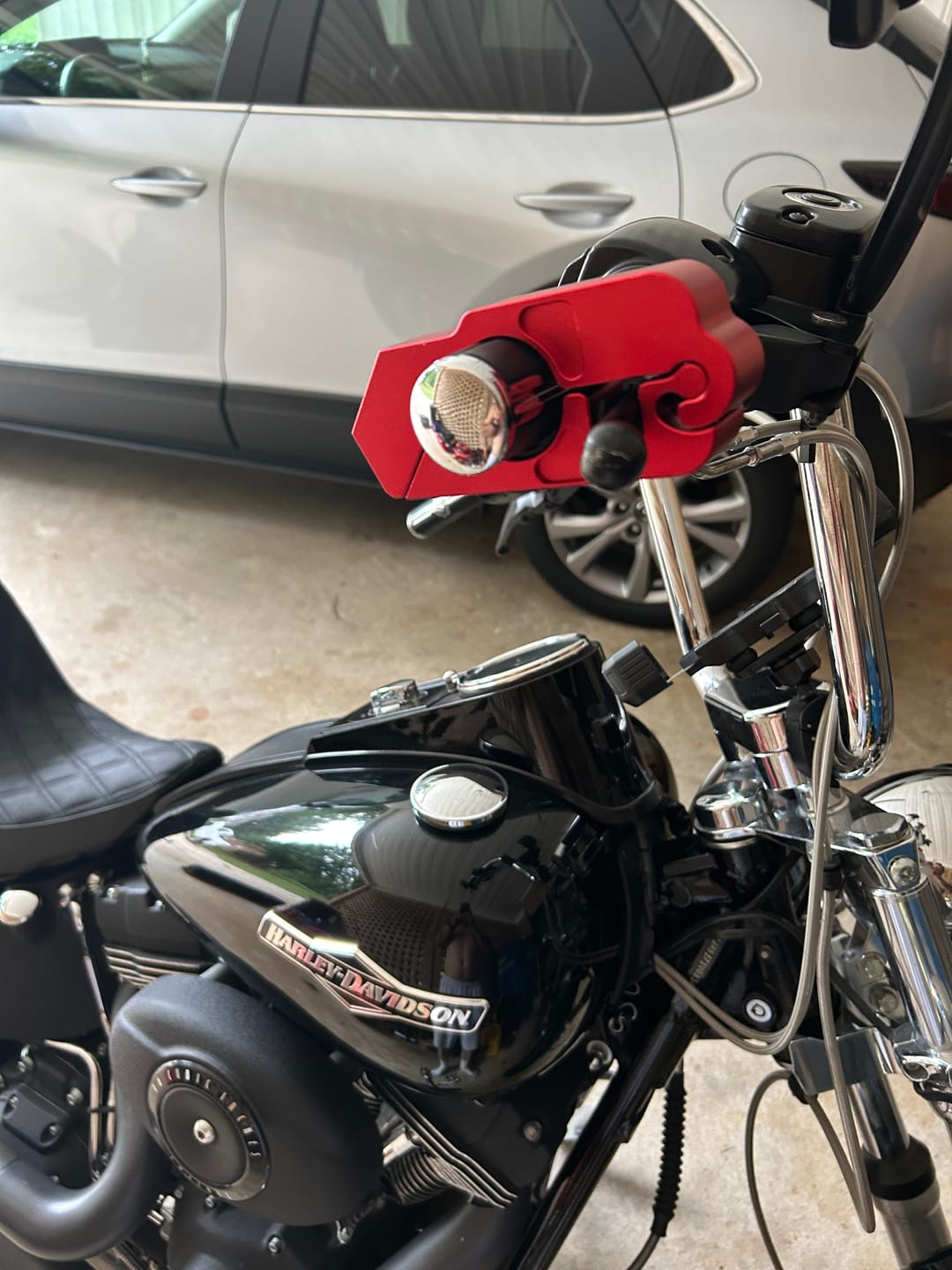 Customer photo review of Motorcycle Handlebar Lock