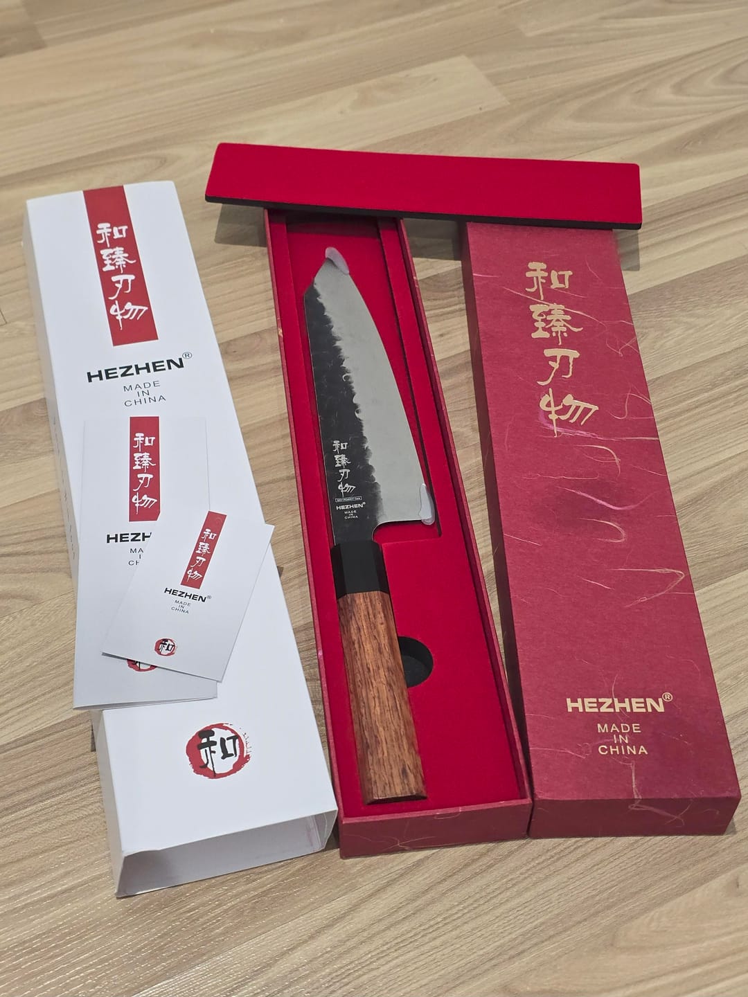 Customer photo review of HEZHEN 8.5" Shizen Series Kochmesser