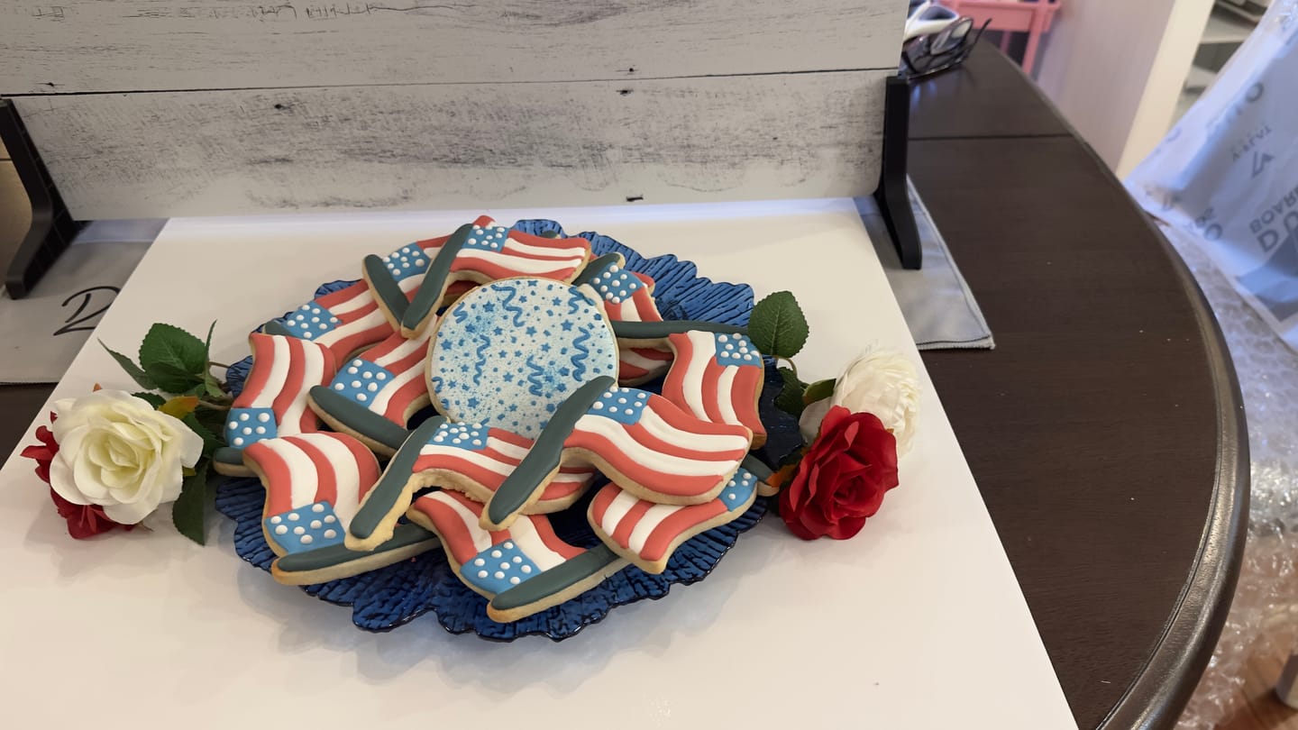Customer photo review of Tabletop V-Flats - Medium (20"X35")