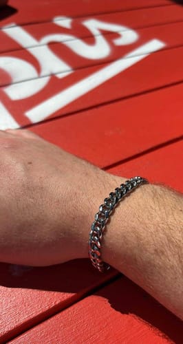 Customer photo review of Cuban Bracelet Silver | 8mm