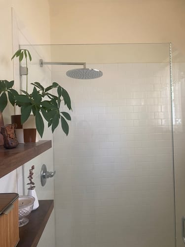 Customer photo review of 12 Inch Rain Shower Head And Overhead Shower Arm