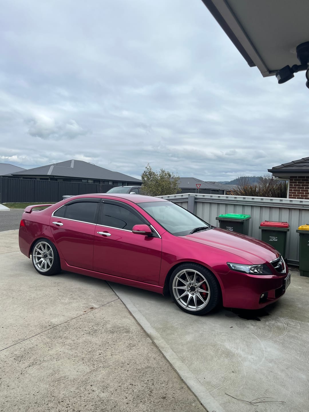 Customer photo review of Glossy Metallic Rubellite Purple Vinyl Wrap