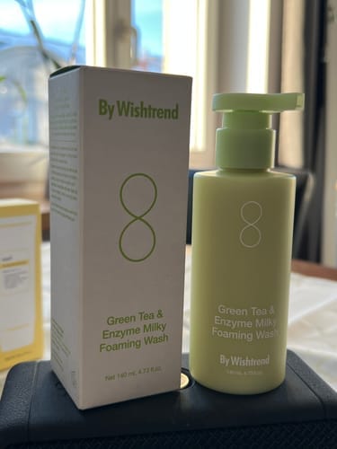 Customer photo review of Green Tea (Matcha) & Enzyme Milky Foaming Wash