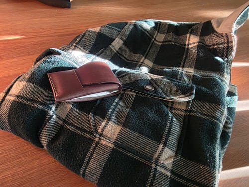 Customer photo review of Slimmad plånbok i äkta läder