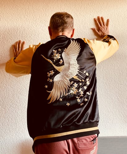 Customer photo review of Flowers & Crane Sukajan Souvenir Jacket [Reversible]