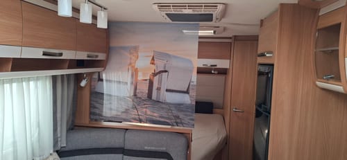 Customer photo review of Schiebegardine Motiv "Strandkorb Meer Küste"