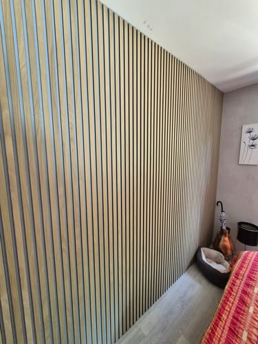 Customer photo review of Panneau Acoustique Bois Chêne Feutrine Blanc 260 Akupanel