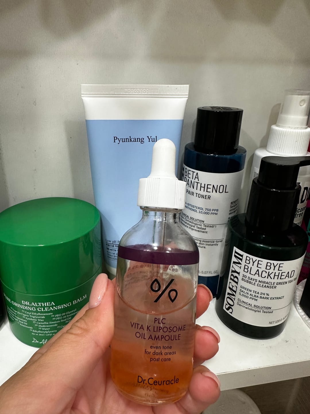Customer photo review of Divu tekstūru liposomālais serums sejai ar K vitamīnu Dr.Ceuracle PLC Vita K Liposome oil ampoule