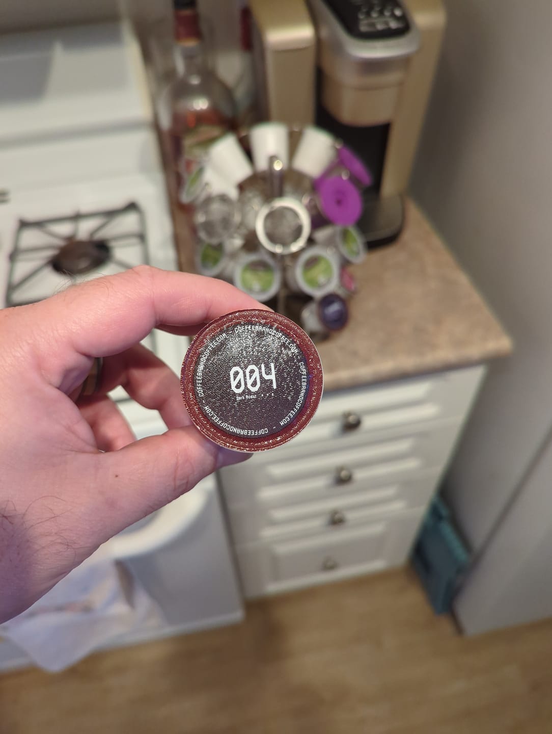 Customer photo review of Premium Dark Roast Kcups