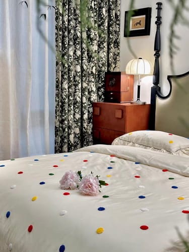 Customer photo review of Colourful Polka Dots Bedding Set