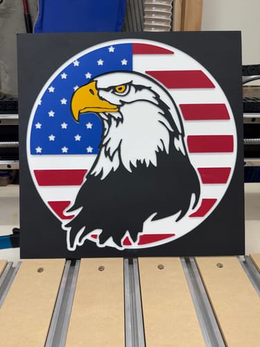 Customer photo review of July American Flag Eagle Kit - HDPE