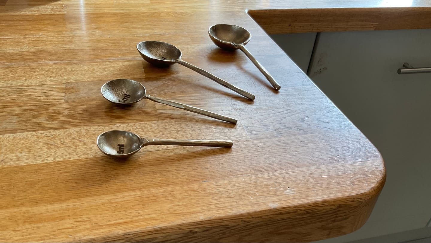 Customer photo review of Forged Measuring Spoons - set of 4