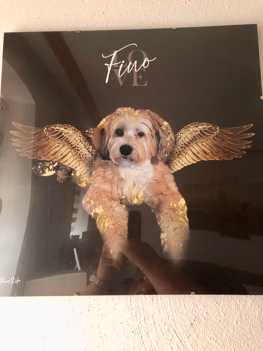 Customer photo review of Personalisiertes Portrait - Goldener Engel Stil