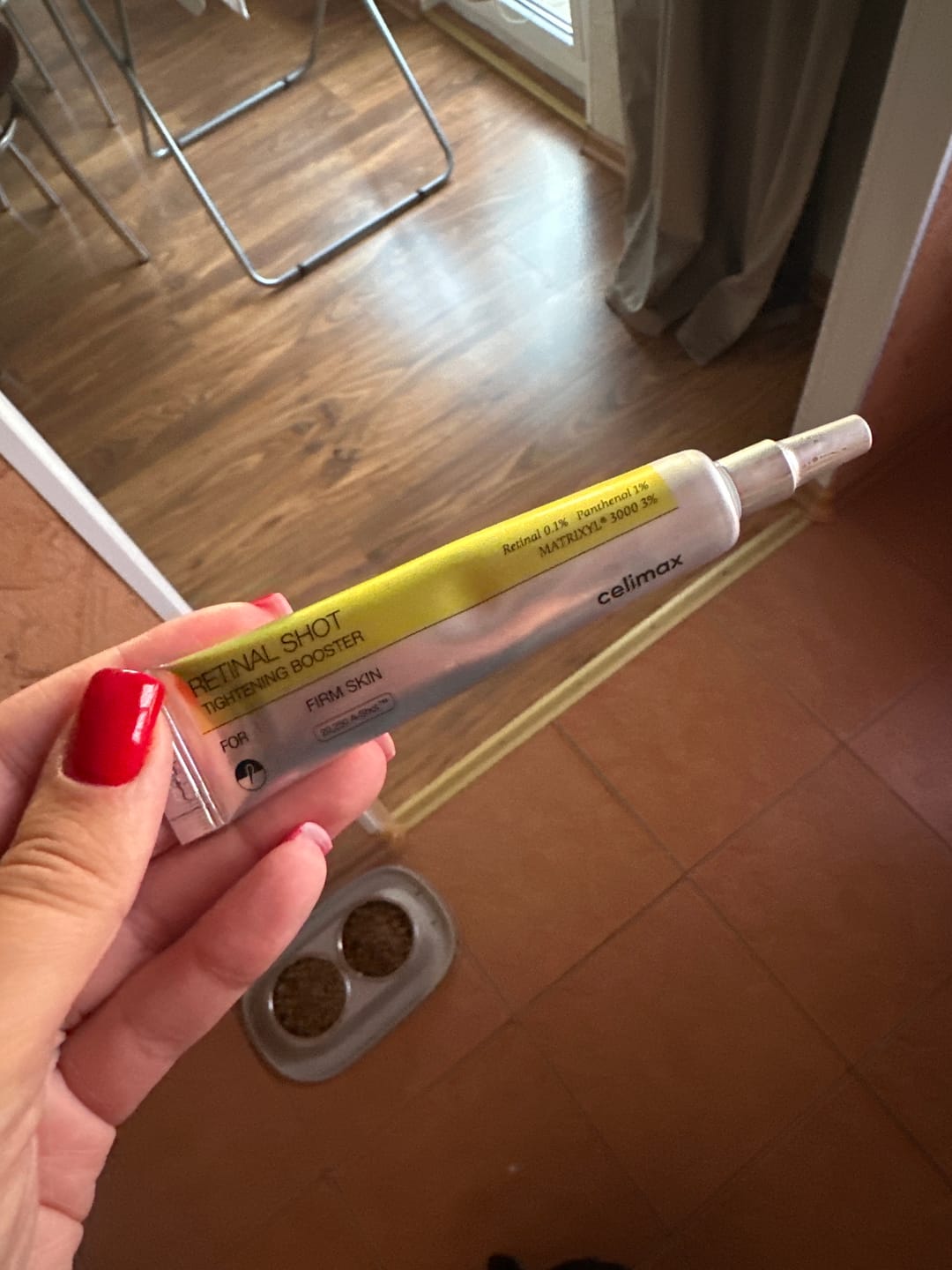 Customer photo review of Liftinga efektu piešķirošs krēms-būsteris ar retinālu Celimax THE -A Retinal Shot Tightening Booster