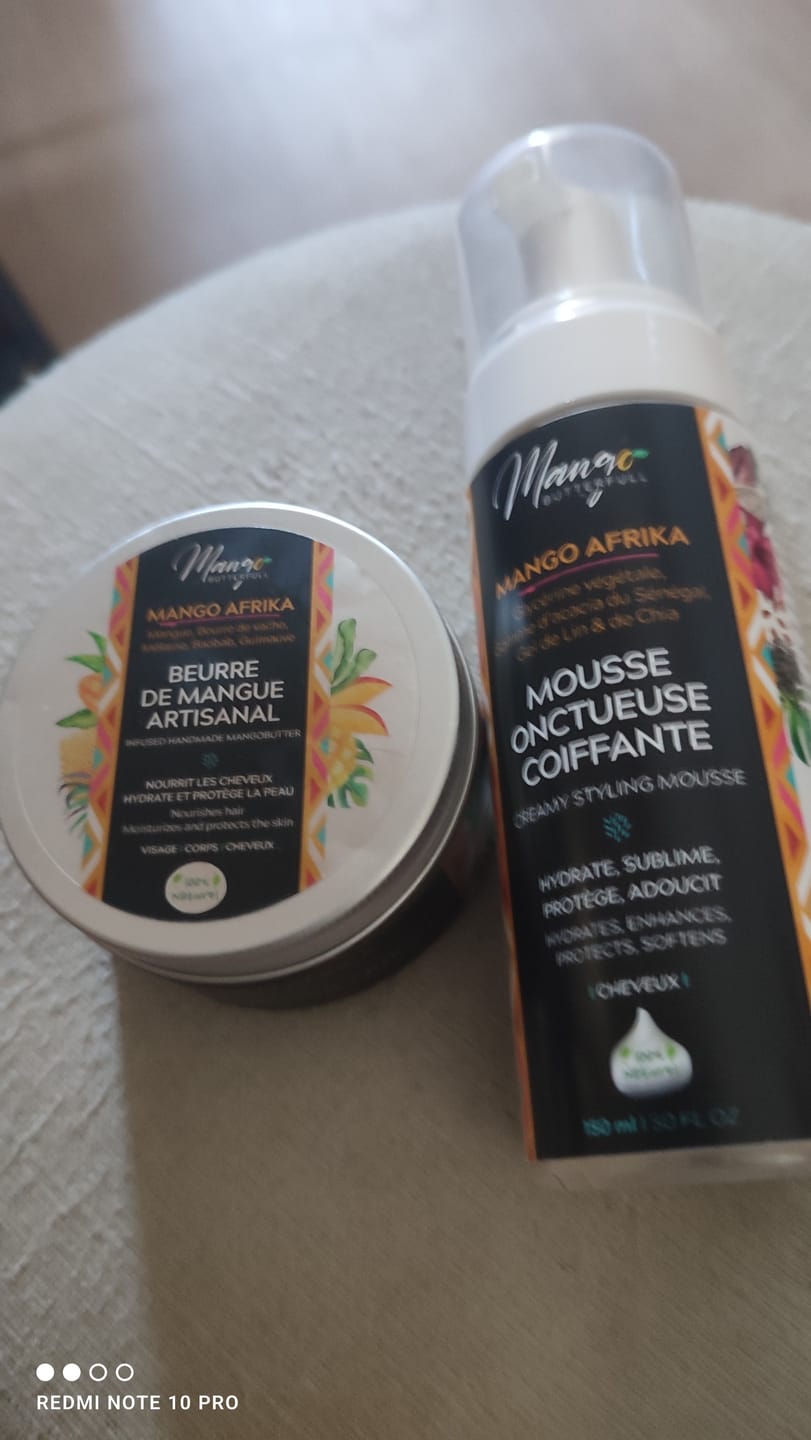 Customer photo review of Mousse coiffante onctueuse - MANGO AFRIKA