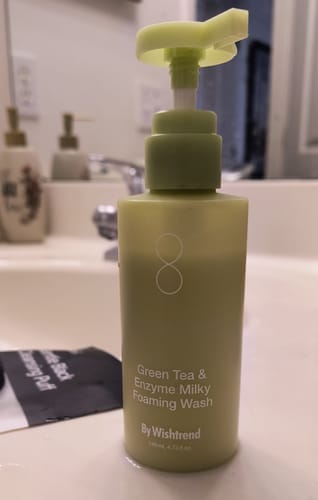 Customer photo review of Green Tea (Matcha) & Enzyme Milky Foaming Wash