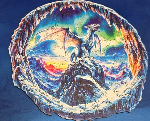 Customer photo review of 3D Aurora Dragon Wooden Jigsaw Puzzle